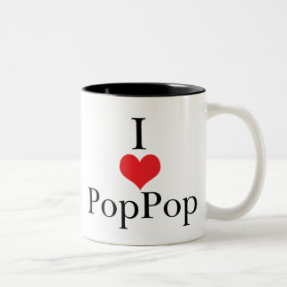 Tasse 2 Couleurs J'aime (coeur) PopPop