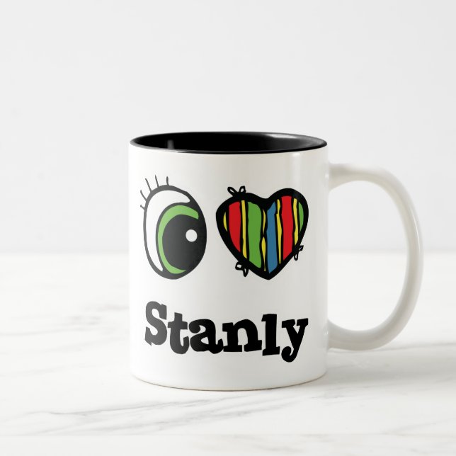 Tasse 2 Couleurs J'aime (Cœur) Stanly (Droit)