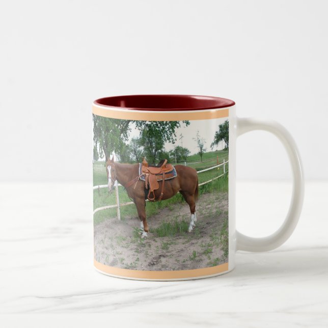 Tasse 2 Couleurs J'aime des chevaux ! ! ! (Droit)