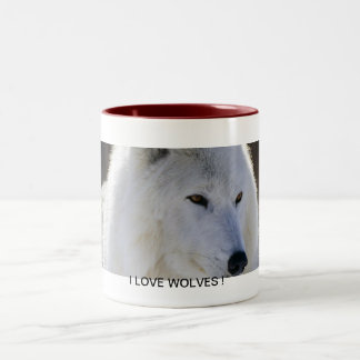 Tasse 2 Couleurs J'aime des loups
