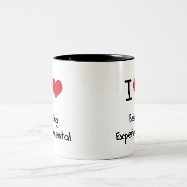 Tasse 2 Couleurs J'aime être expérimental (Centre)