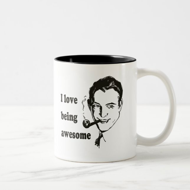 Tasse 2 Couleurs J'Aime Être Super (Droit)