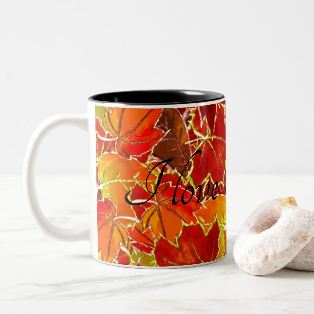 Tasse 2 Couleurs J'aime Fall (Avec donut)