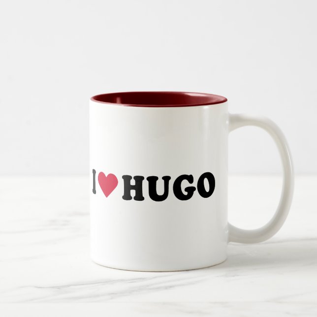 TASSE 2 COULEURS J'AIME HUGO (Droit)