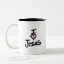 J'aime Jésus avec Cœur Rose