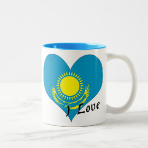 Tasse 2 Couleurs J'aime Kazakhstan