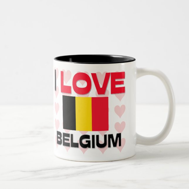 Tasse 2 Couleurs J'aime la Belgique (Droit)