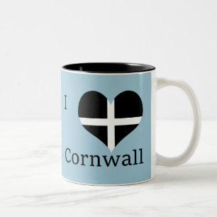 Tasse 2 Couleurs J'aime la conception de coeur de drapeau de St
