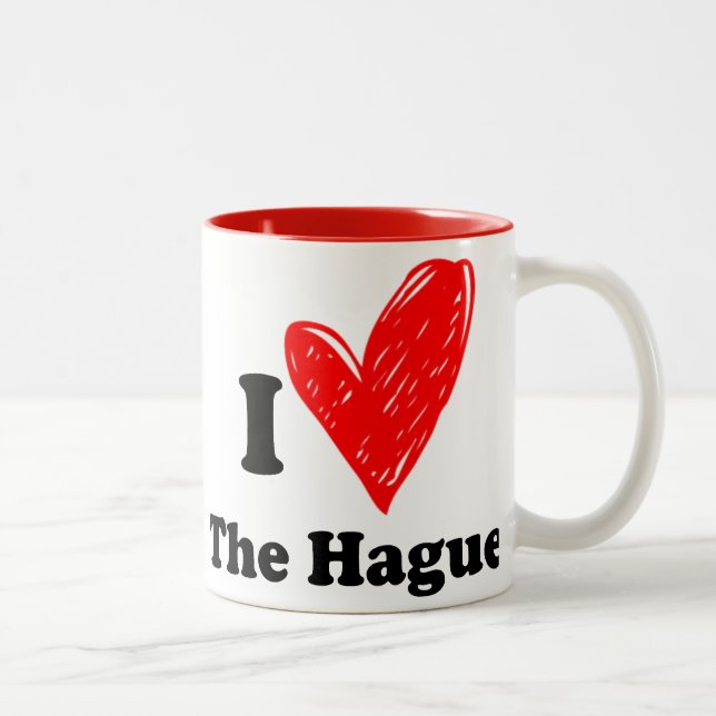 Tasse 2 Couleurs J'aime La Haye (Droit)