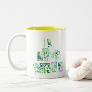 Tasse 2 Couleurs J'aime la paix Belle impression de texte de concep
