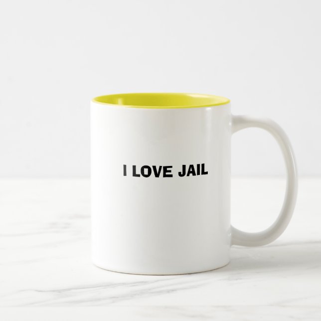 TASSE 2 COULEURS J'AIME LA PRISON (Droit)