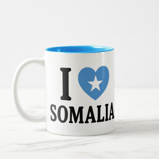Tasse 2 Couleurs J'aime la Somalie (Gauche)