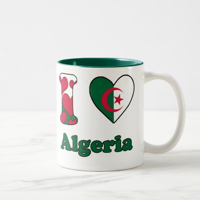 Tasse 2 Couleurs J'aime l'Algérie (Droit)