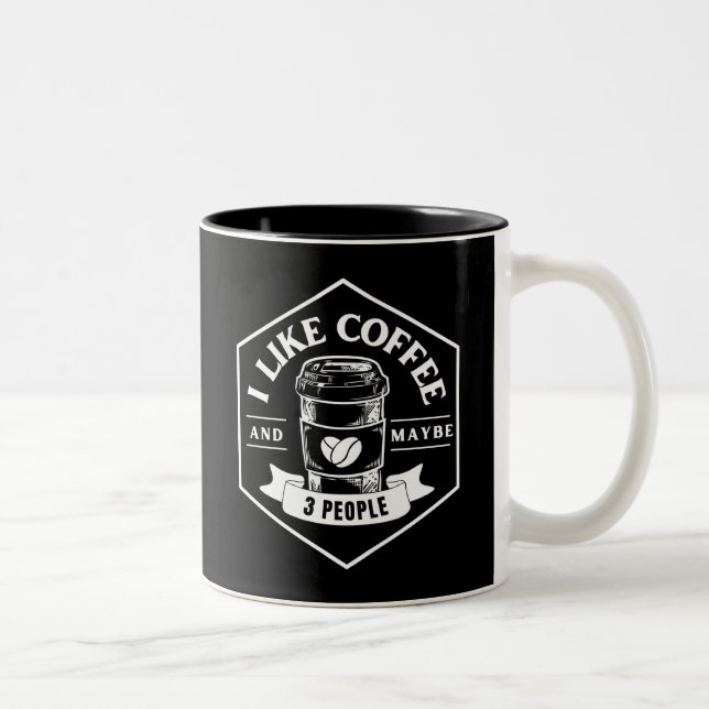 TASSE 2 COULEURS J'AIME LE CAFÉ ET PEUT-ÊTRE 3 PERSONNES (Droit)
