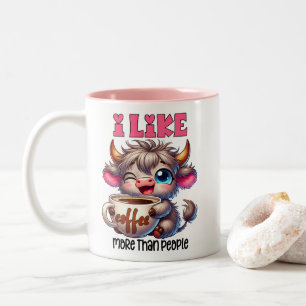 Tasse 2 Couleurs J'aime le café plus que les gens 