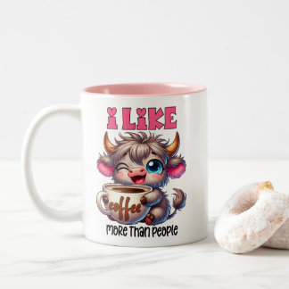 Tasse 2 Couleurs J'aime le café plus que les gens