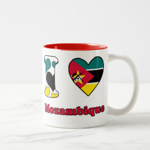 Tasse 2 Couleurs J'aime le Mozambique