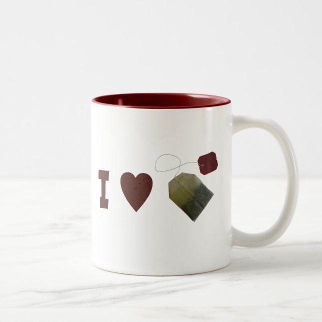 Tasse 2 Couleurs J'aime le thé (Droit)
