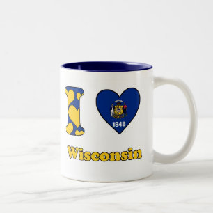 Tasse 2 Couleurs J'aime le Wisconsin