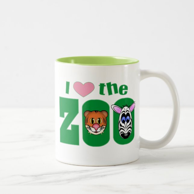 Tasse 2 Couleurs J'aime le ZOO (Droit)