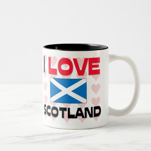 Tasse 2 Couleurs J'aime l'Ecosse (Droit)