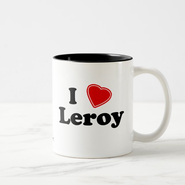 Tasse 2 Couleurs J'aime Leroy (Droit)