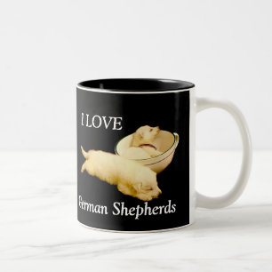 Tasse 2 Couleurs J'AIME les bergers allemands