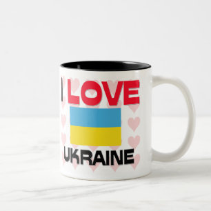 Tasse 2 Couleurs J'aime l'Ukraine