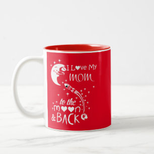 Tasse 2 Couleurs J'Aime Ma Mère Sur La Lune Et De Retour