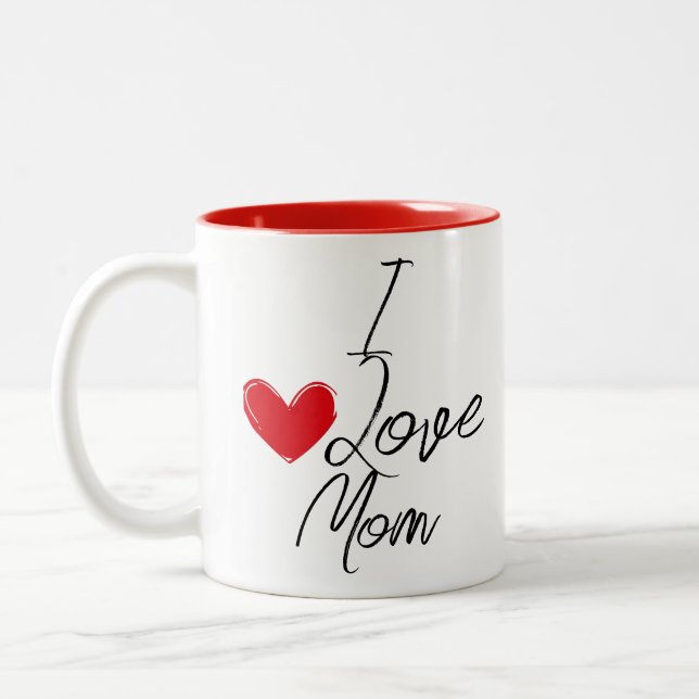 Tasse 2 Couleurs J'aime maman (Gauche)