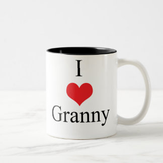 Tasse 2 Couleurs J'aime mamie (de coeur)