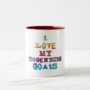Tasse 2 Couleurs J'aime mes chèvres de Toggenburg