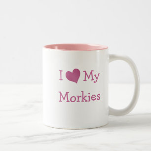 Tasse 2 Couleurs J'Aime Mes Morkies