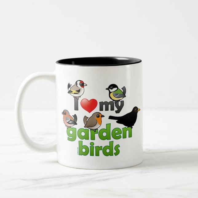Tasse 2 Couleurs J'aime mes oiseaux de jardin (Gauche)
