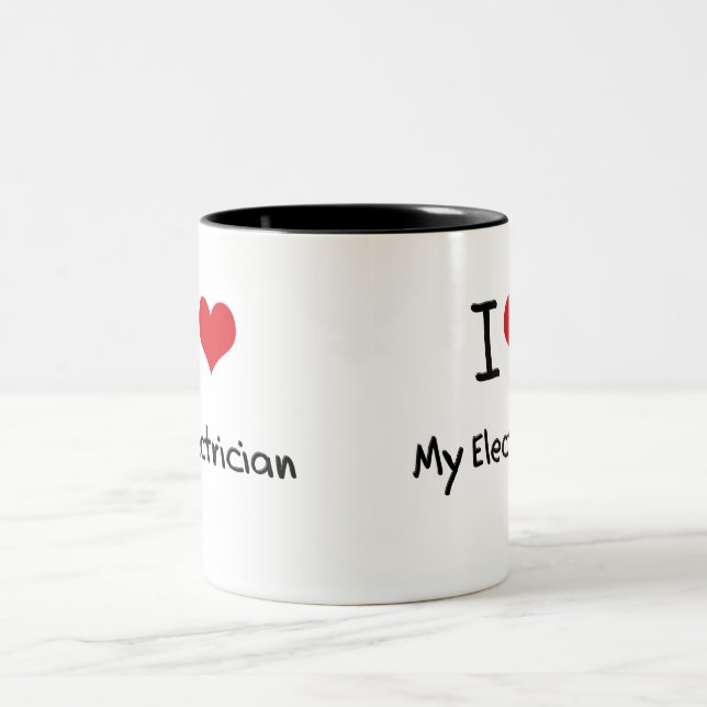 Tasse 2 Couleurs J'aime mon électricien (Centre)