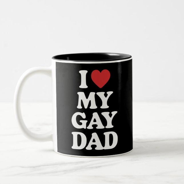 Tasse 2 Couleurs J'Aime Mon Gay Papa J'Aime Mon Gay Papa (Gauche)