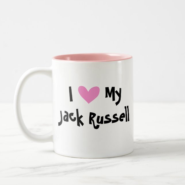 Tasse 2 Couleurs J'aime mon Jack Russell Terrier (Gauche)