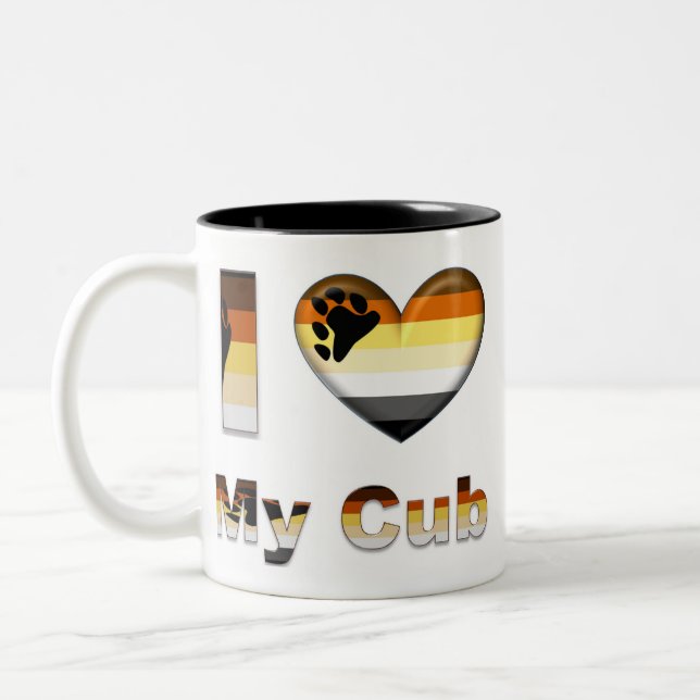 Tasse 2 Couleurs J'aime mon ours/CUB (Gauche)