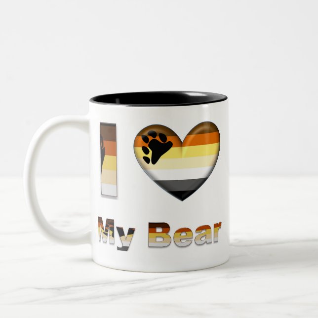 Tasse 2 Couleurs J'aime mon ours/CUB (Gauche)