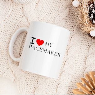 Tasse 2 Couleurs J'aime mon stimulateur cardiaque - Cadeau de récup