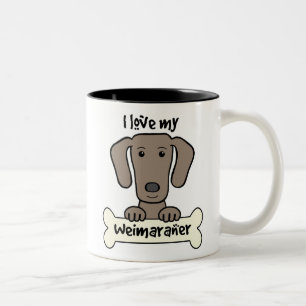 Tasse 2 Couleurs J'aime mon Weimaraner