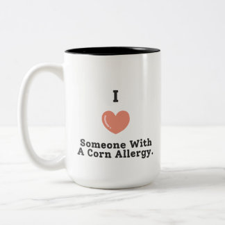 Tasse 2 Couleurs J'Aime Quelqu'Un Avec Une Allergie De Maïs
