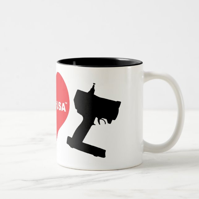 Tasse 2 Couleurs J'aime RC (Droit)