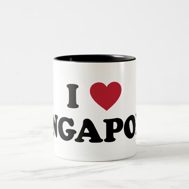 Tasse 2 Couleurs J'aime Singapour (Centre)