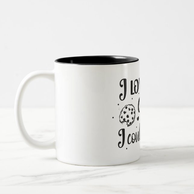 Tasse 2 Couleurs J'aime tellement les biscuits que je pourrais en ê (Gauche)