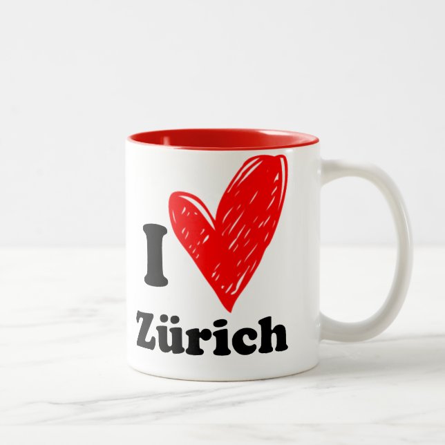 Tasse 2 Couleurs J'aime Zürich (Droit)