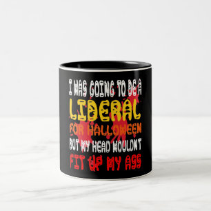 Tasse 2 Couleurs J'allais être libéral pour Halloween
