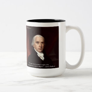 Tasse 2 Couleurs James Madison "Le pouvoir de méfiance" Citations d