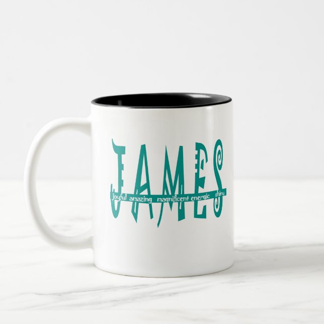 Tasse 2 Couleurs James orthographe&significations (Gauche)