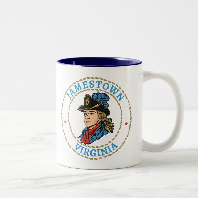Tasse 2 Couleurs Jamestown Virginia Colonial (Droit)